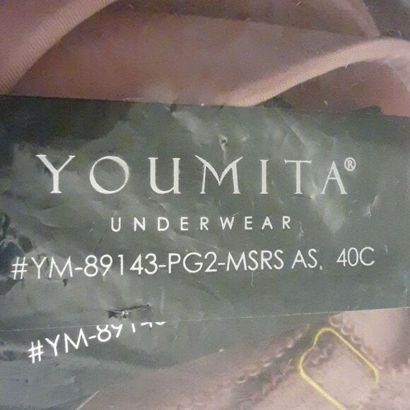 Youmita Misty Rose Lace Soft Cup Demi 40C Bra NWT - Picture 7 of 13